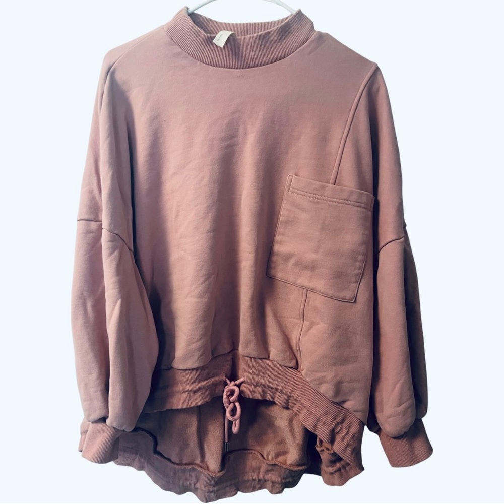 nap Drawstring Hem Cotton Sweatshirt - Picture 7 of 8